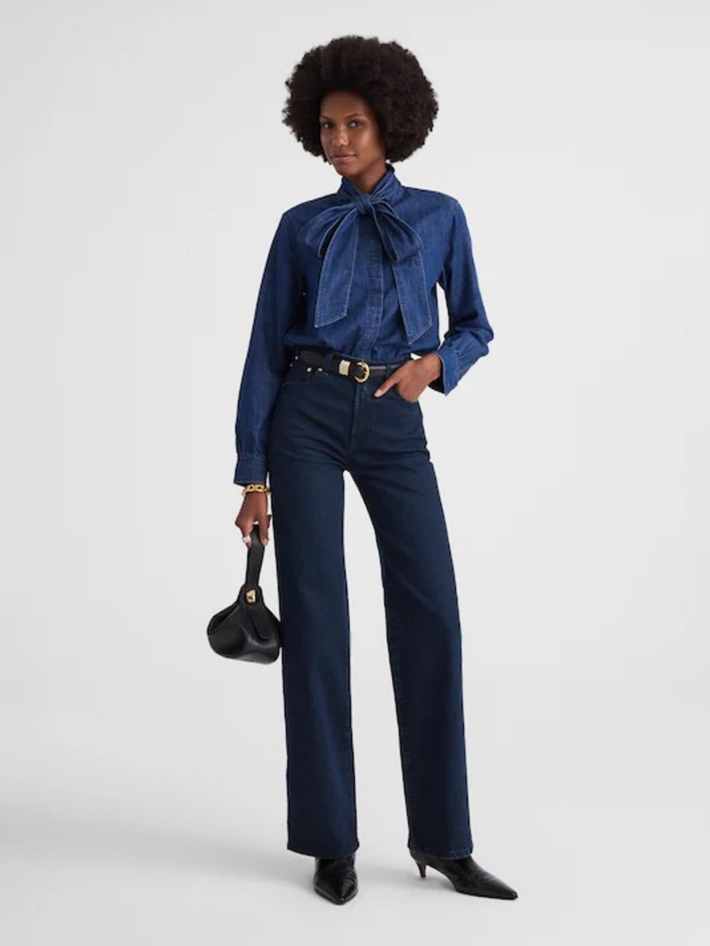 the perfect vintage wide leg jean blue back wash